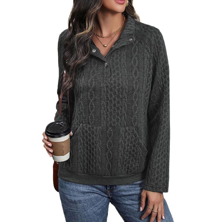 Pull pour femmes avec col haut et motif texturé Chic & Stil