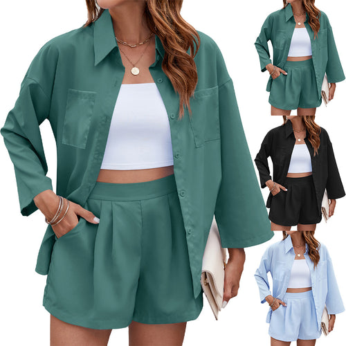 Ladies elegant and light two-piece set with a loose fit and practical pockets Amarae