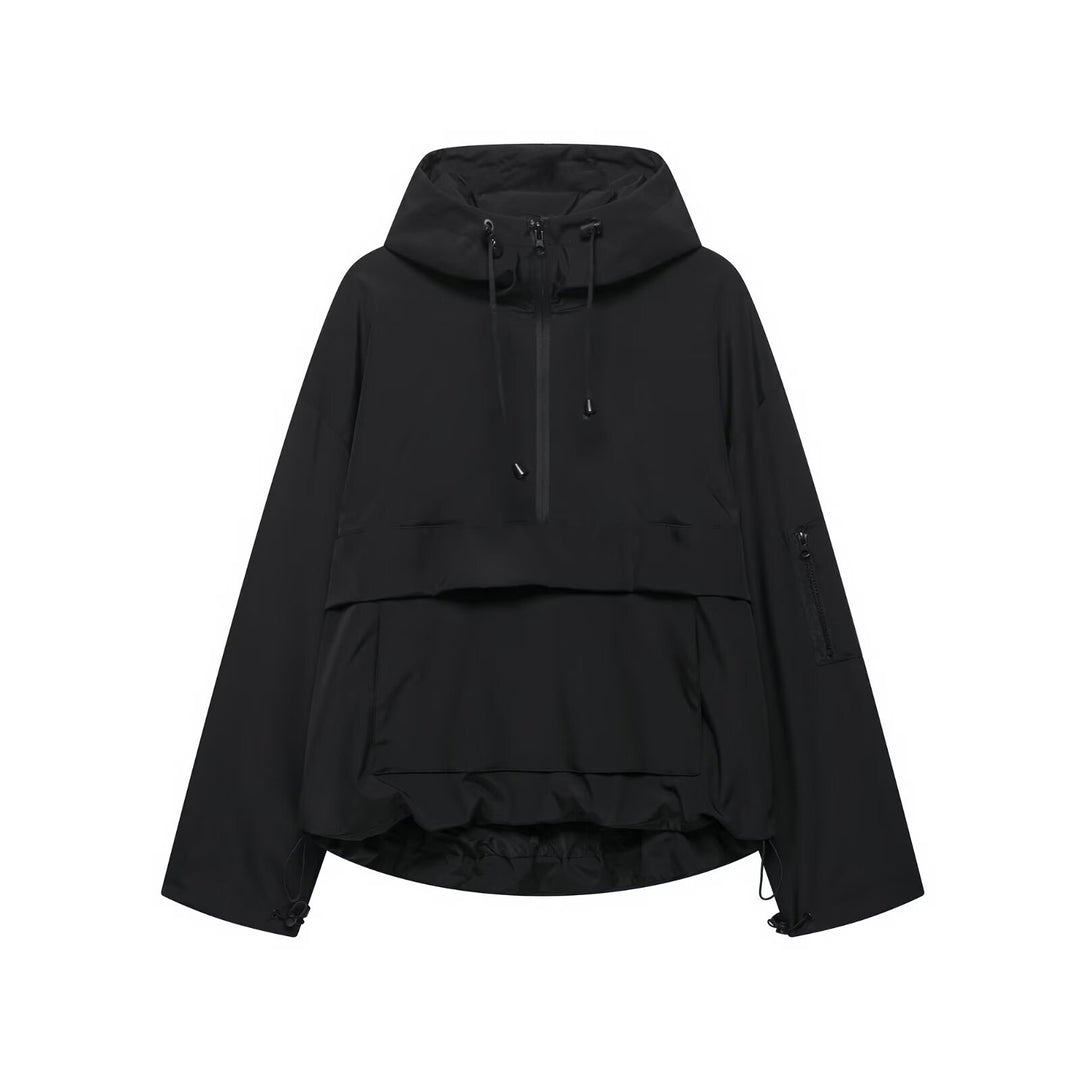 Ladies functional hoodie jacket with practical pockets and adjustable hem Amarae