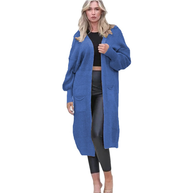 Cardigan en tricot épais pour femmes avec poches ouvertes et design décontracté Chic & Stil