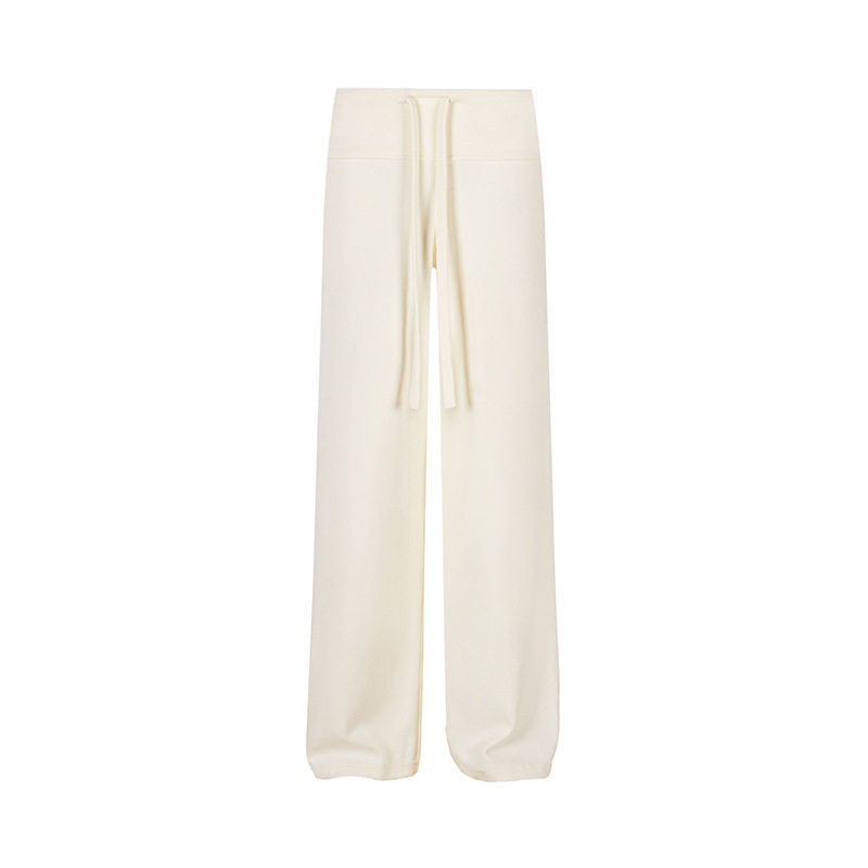 Women's Palazzo Fleece Pants with High Comfort Waistband and Flowing Wide-Leg Cut Amarae
