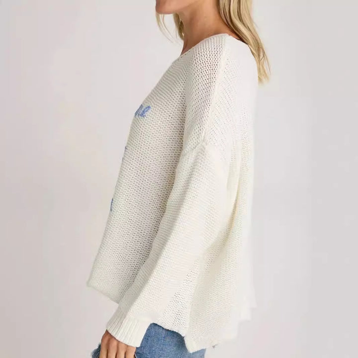 Casual sweater for women with surf pattern Lune London