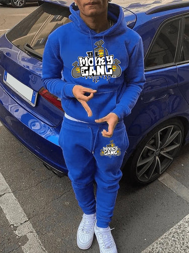 Men's hoodie and jogger sports set with creative graphic print Amarae