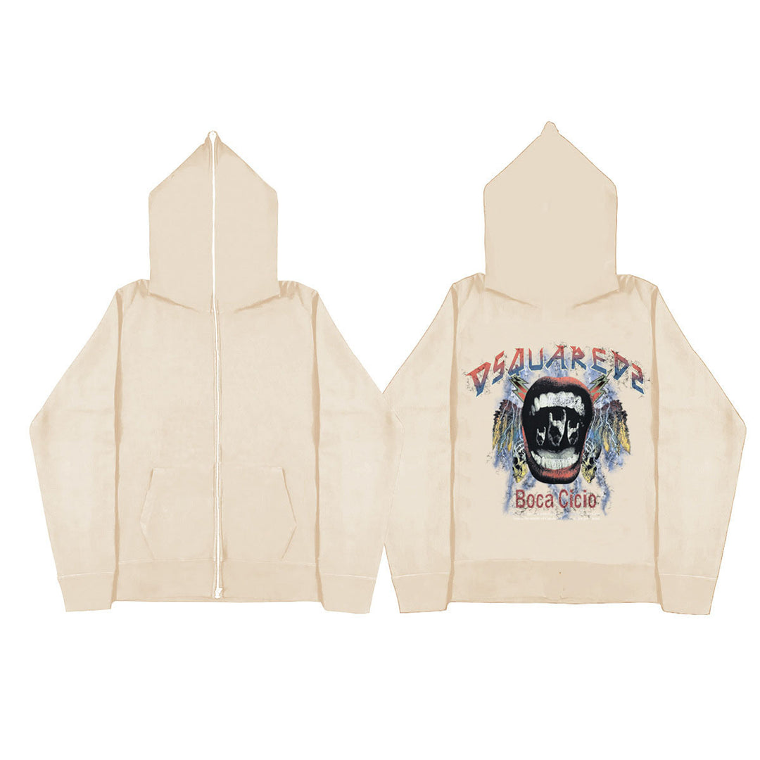 Women's hooded jacket with creative graphic design Lune London