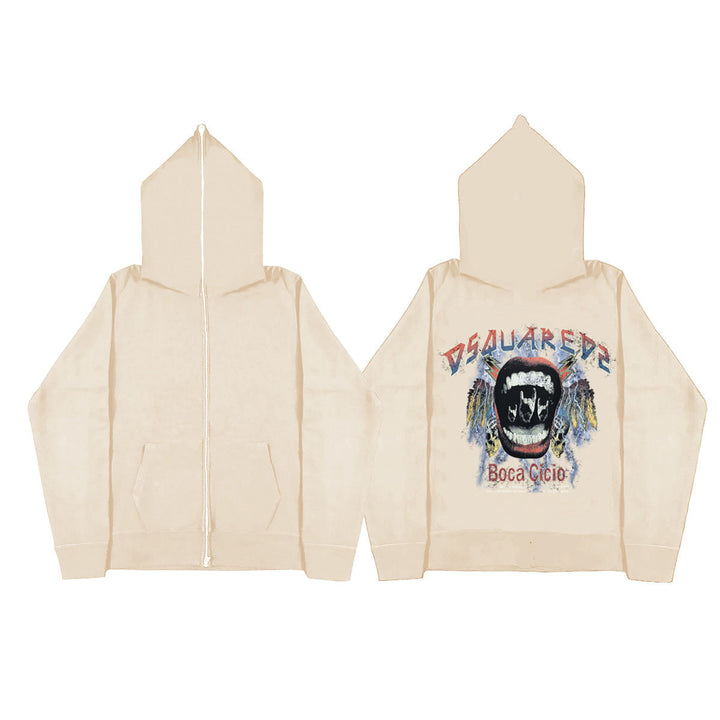 Women's hooded jacket with creative graphic design Lune London