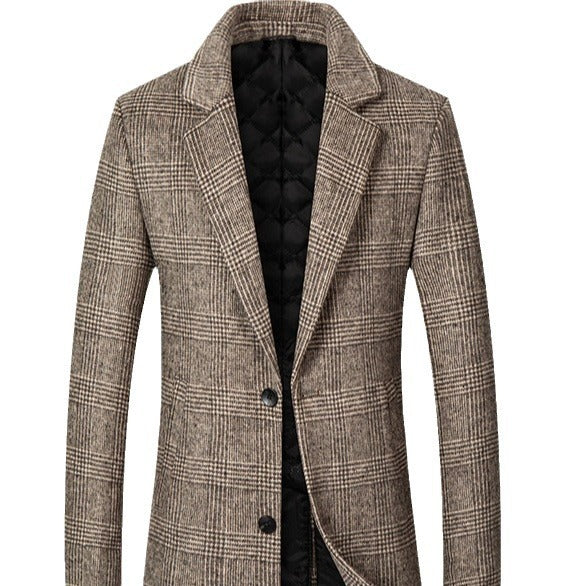 Elegant Glencheck coat for men with warm inner lining Amarae