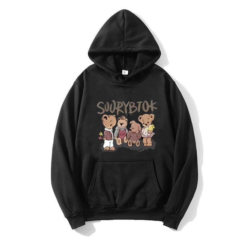 Womens hoodie with playful bear motif Chic & Stil
