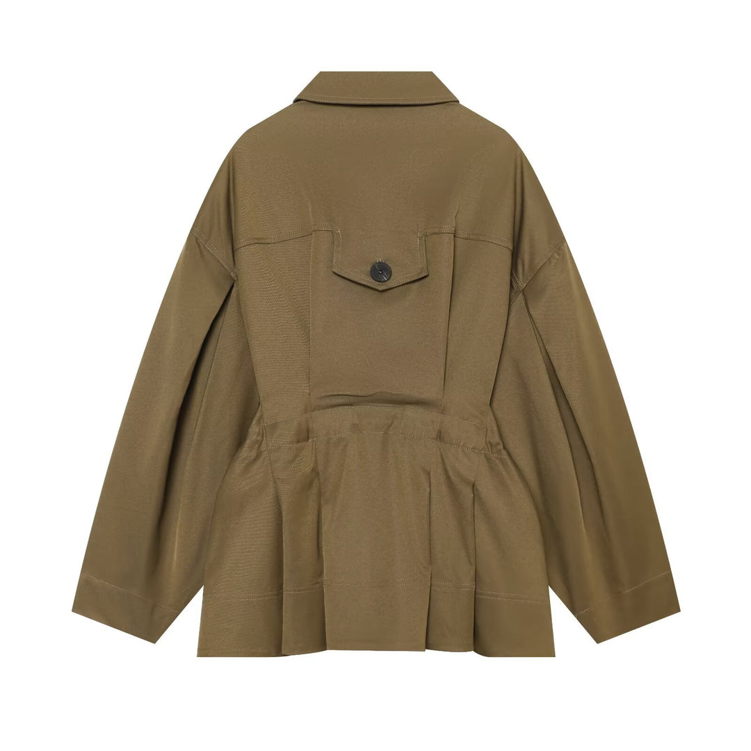 Women's short jacket in utility style with a loose fit and large flap pockets Amarae