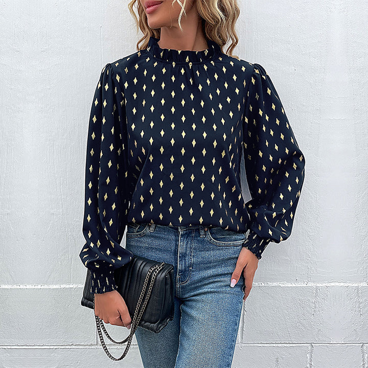 Elegant blouse for women with fashionable prints and balloon sleeves Lune London