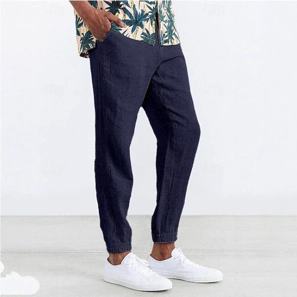 Casual chino pants for men with elastic waist and side pockets Lune London