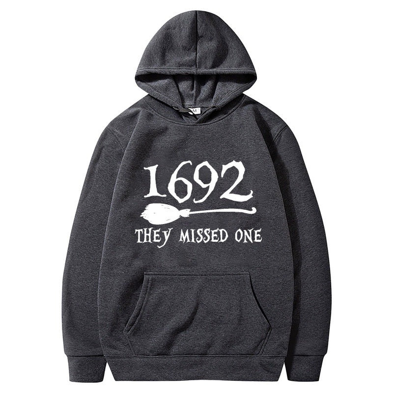 Women’s hooded sweatshirt with creative Halloween motif and loose fit Lune London