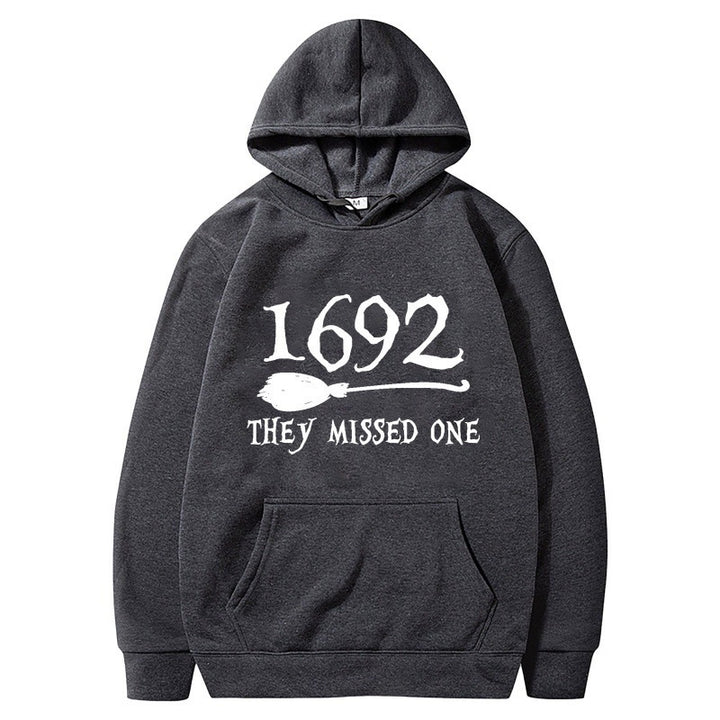 Women’s hooded sweatshirt with creative Halloween motif and loose fit Lune London