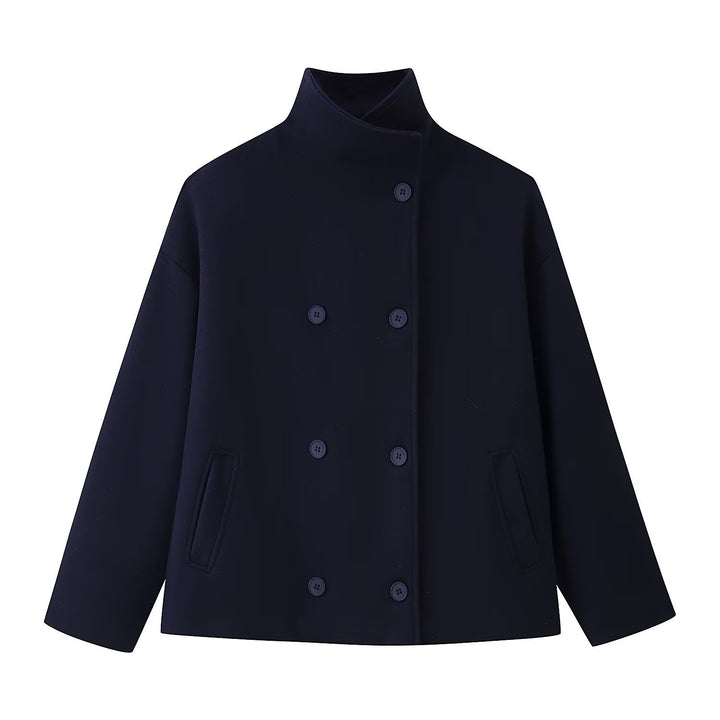 Stylish wool jacket for women with double-breasted buttons Lune London
