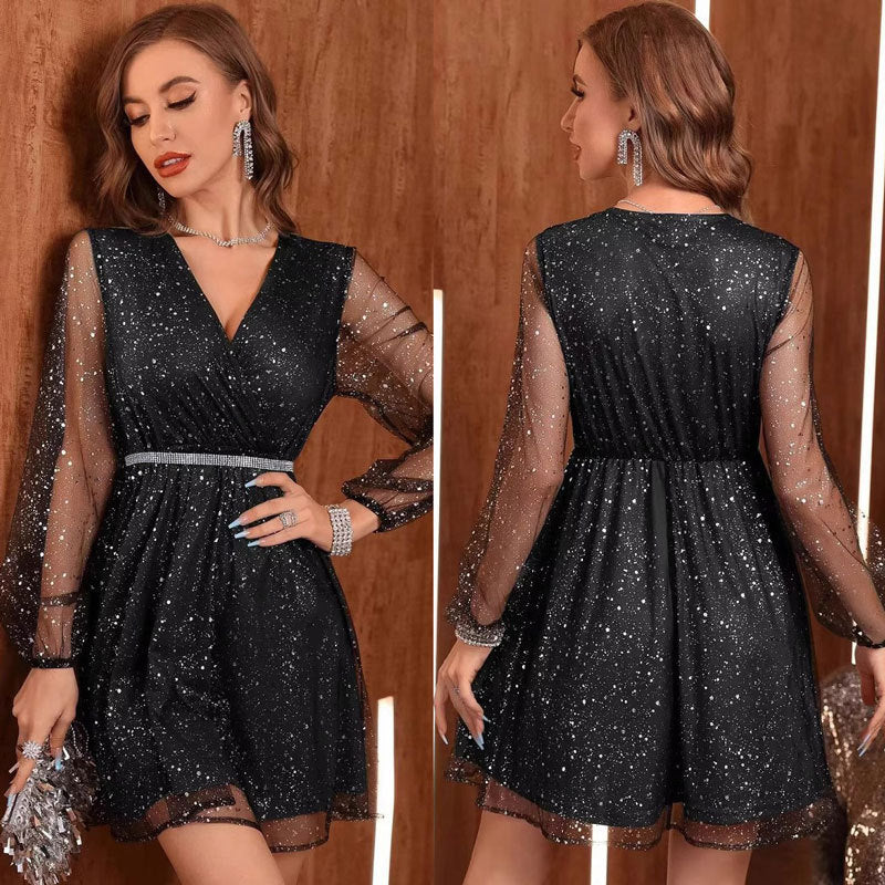 Lune London sparkling wrap dress for women