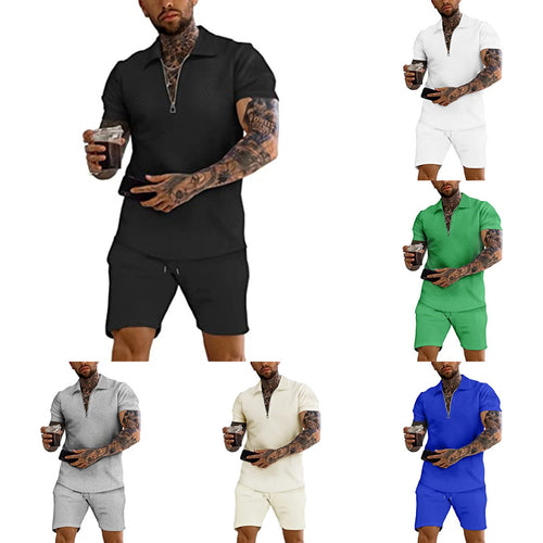 Casual structured zip collar suit for men Amarae