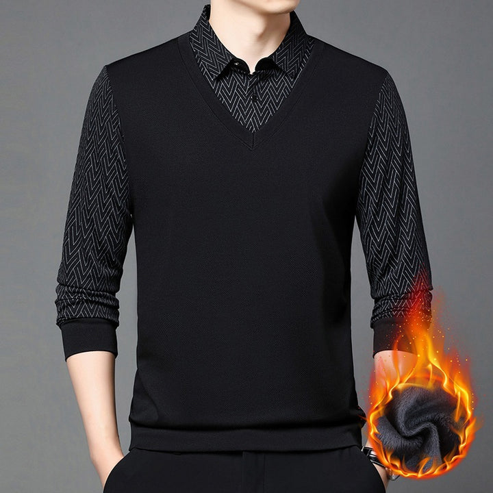 Trendy long sleeve shirt for men with structured collar and moisture-regulating properties Lune London