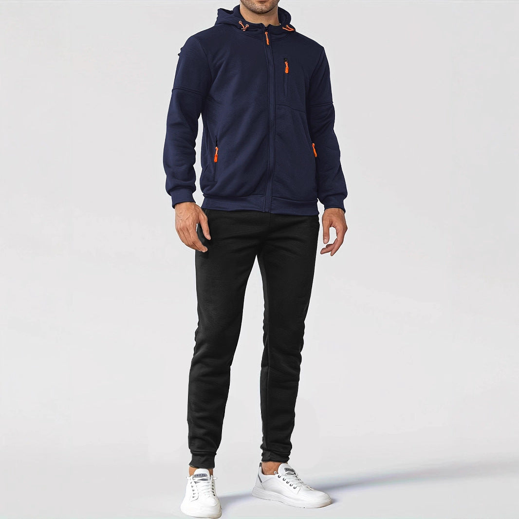 Men's training jacket with handy pockets and breathable function Lune London