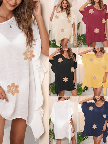 Ladies Floral Embroidered Beach Cover Tunic Amarae