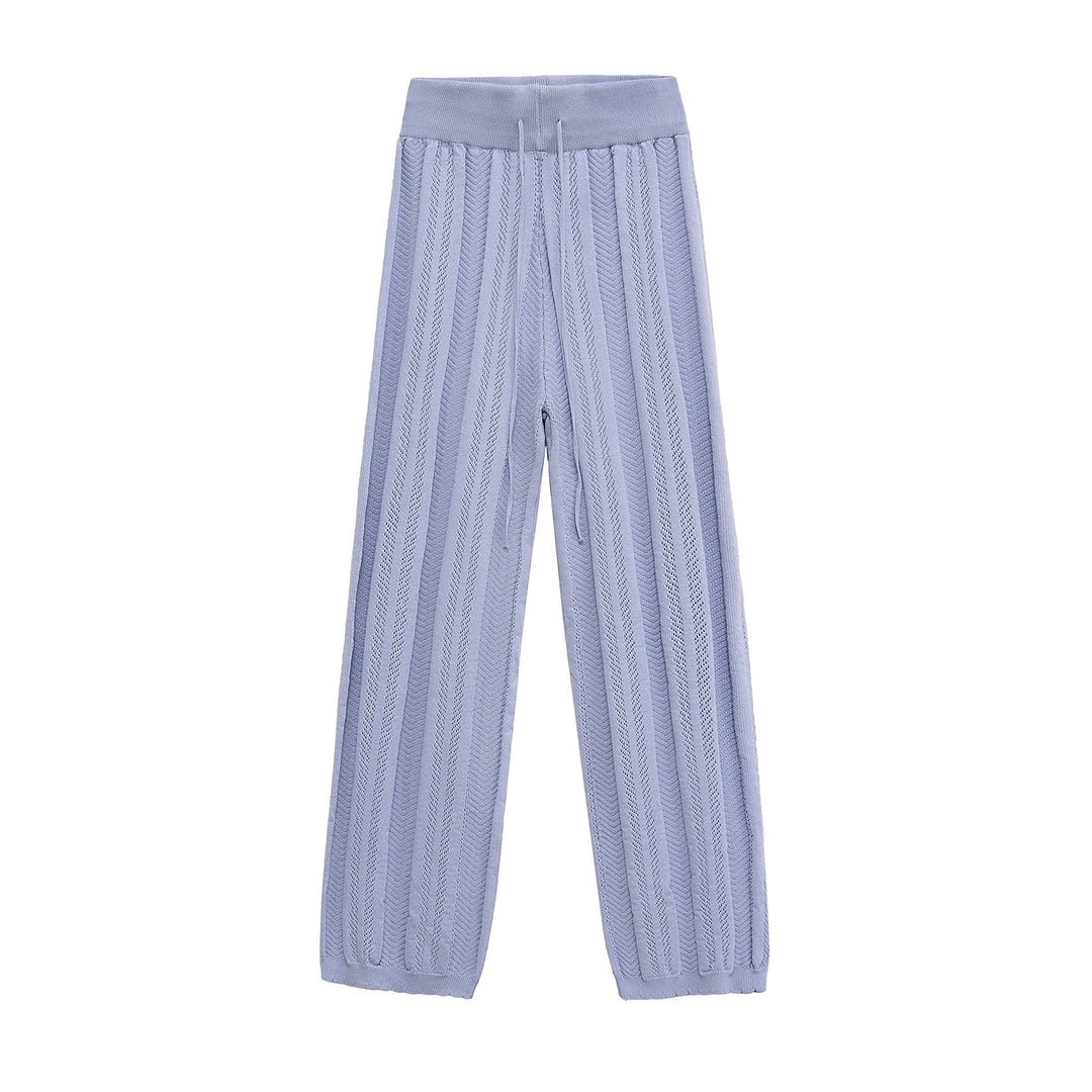 Elegant knit pants for women with structured pattern Lune London