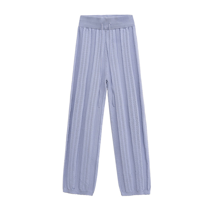 Elegant knit pants for women with structured pattern Lune London