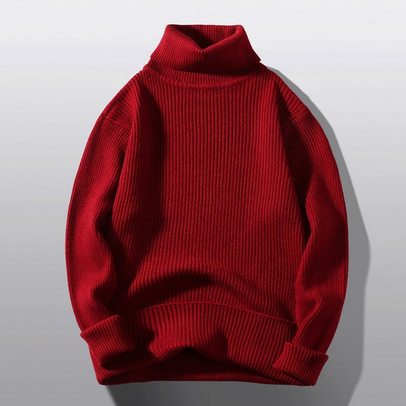Structured knit sweater with a comfortable roll neck for men Lune London