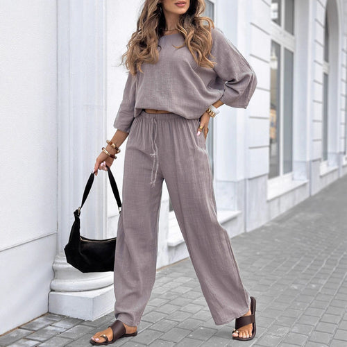 Dames ensemble décontracté léger en coton avec une coupe large Amarae
