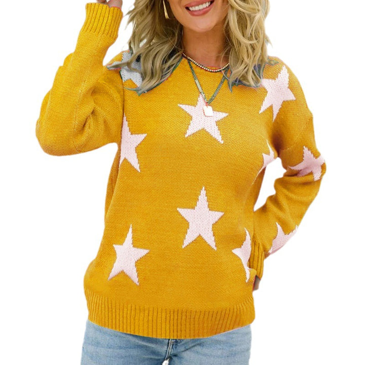 Ladies Star Pattern Sweater Lune London