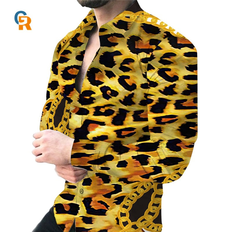 Shirt for men with a striking animal pattern Amarae