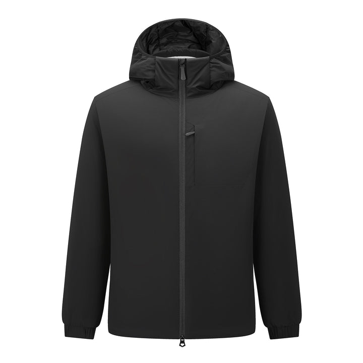 Men's Lightweight Waterproof Softshell Rain Jacket with Hood and Hidden Chest Pocket Amarae