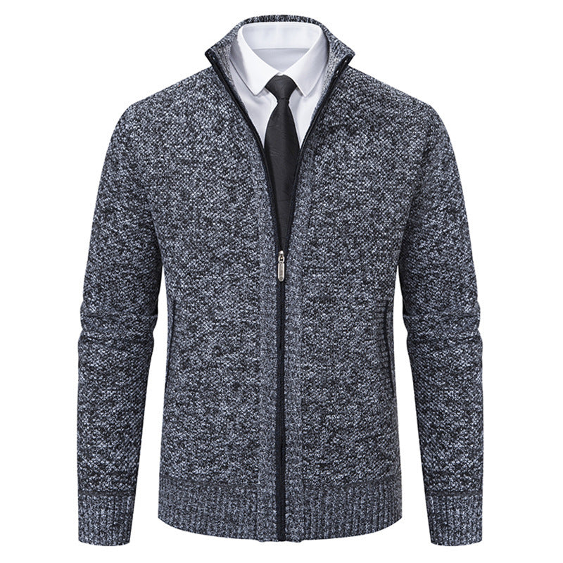 Elegant knitted jacket for men with full zip and structured design Lune London