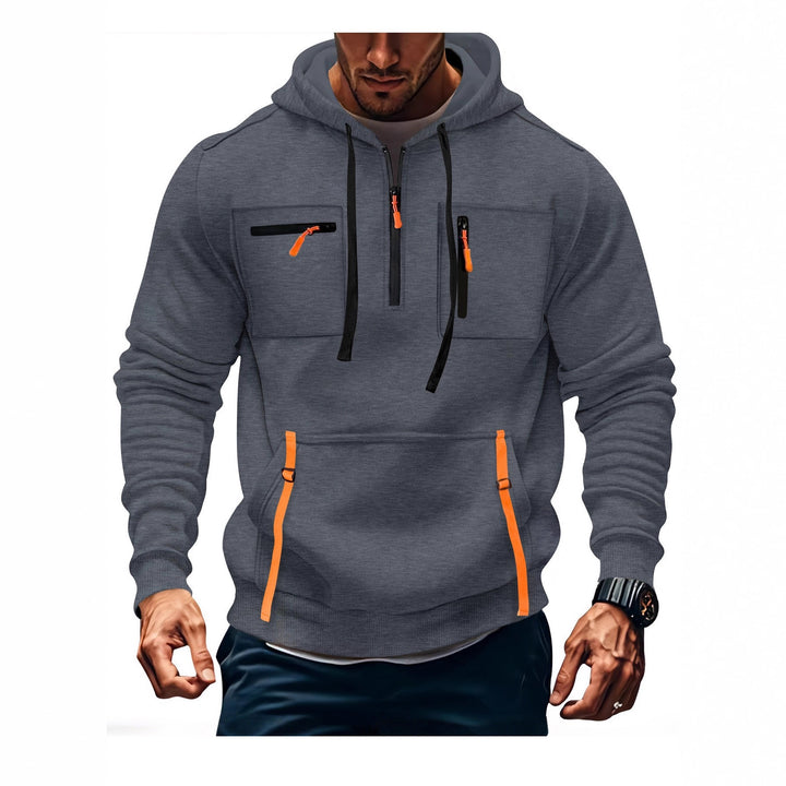 Men's hoodie with functional zip pockets and modern cut Lune London