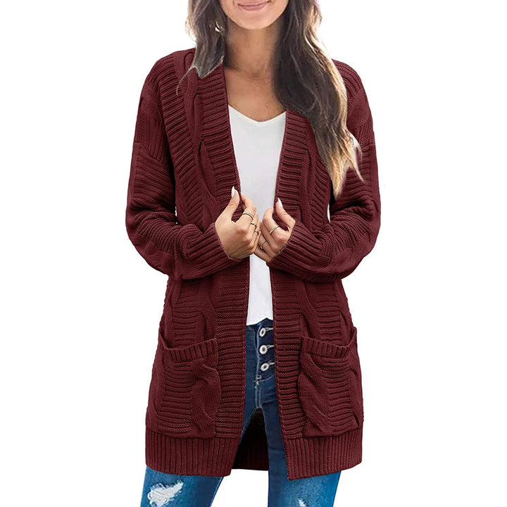 Knit jacket for women with deep pockets and structured design Lune London