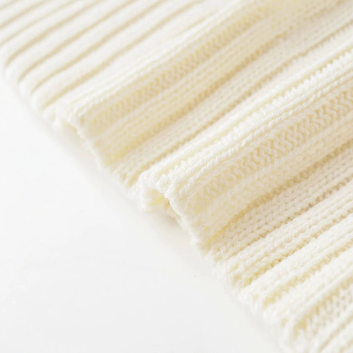 Women's chunky knit Henley sweater with wooden buttons and ribbed cuffs Amarae