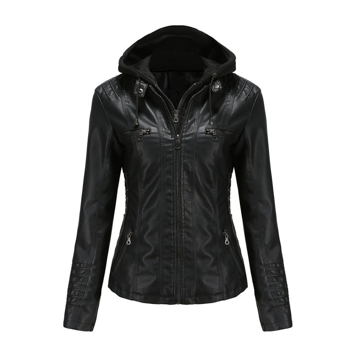 Lune London | Leather jacket - With hood - Fitted cut - Versatile & Stylish