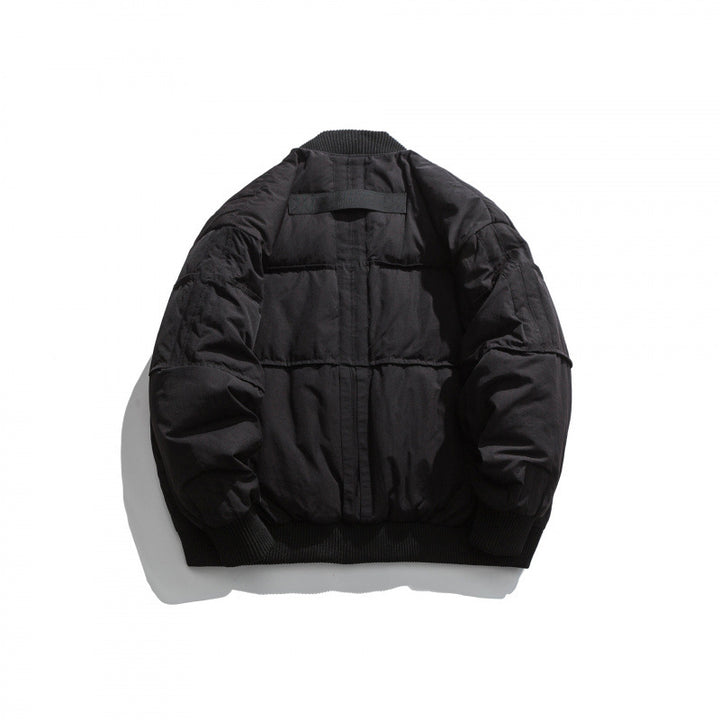 Unisex Boxy padded bomber jacket with ribbed cuffs and boxy silhouette Amarae