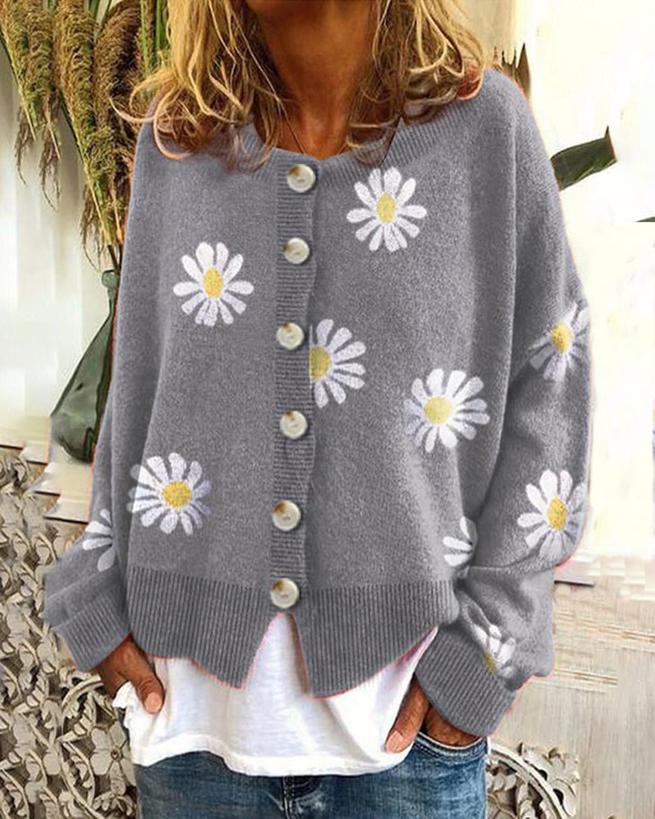 Ladies Patterned Waistcoat with Button Closure Lune London