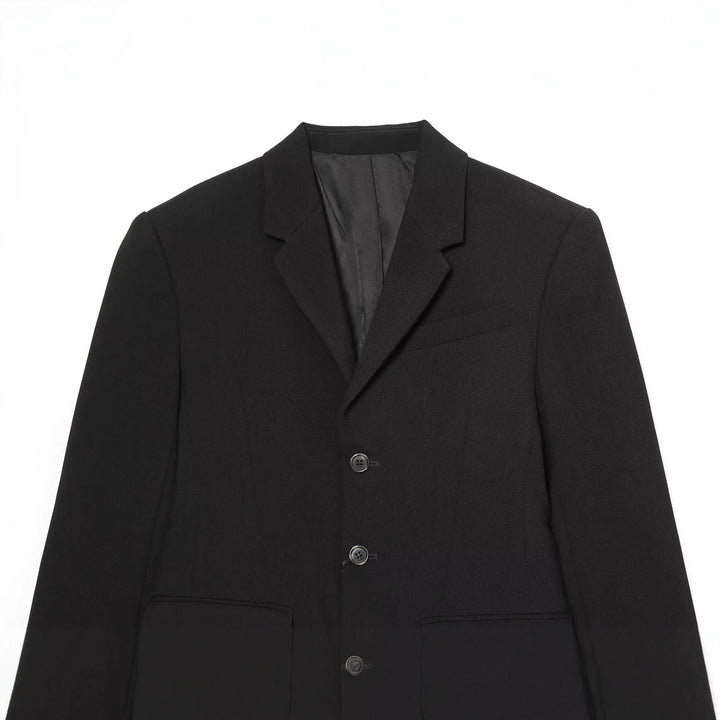Women Single-Breasted Short Blazer with Notch Lapels, Structured Fit and Flap Pockets Amarae