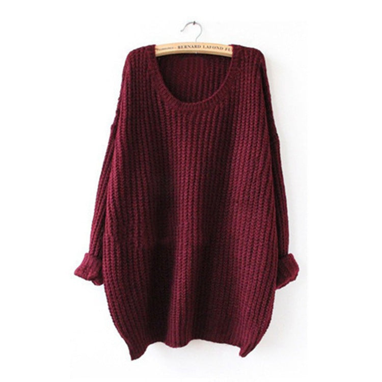 Ladies chunky knit pullover in soft material and loose fit Lune London
