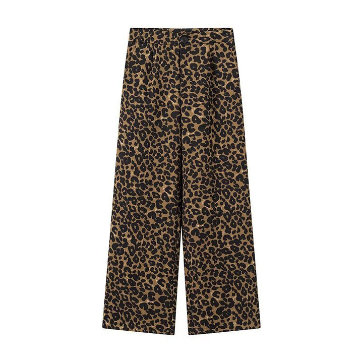 Lune London Women's Leopard Print Palazzo Pants