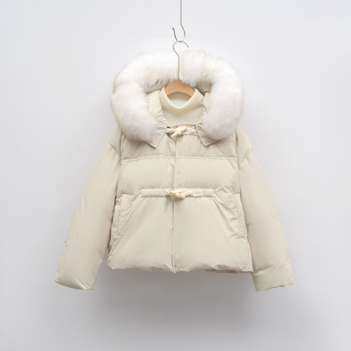 Trendy winter jacket for women with faux fur collar Lune London