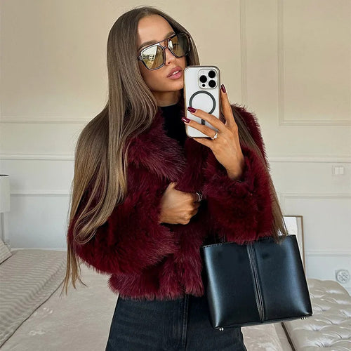 Manteau en fausse fourrure luxueux pour femmes Chic & Stil
