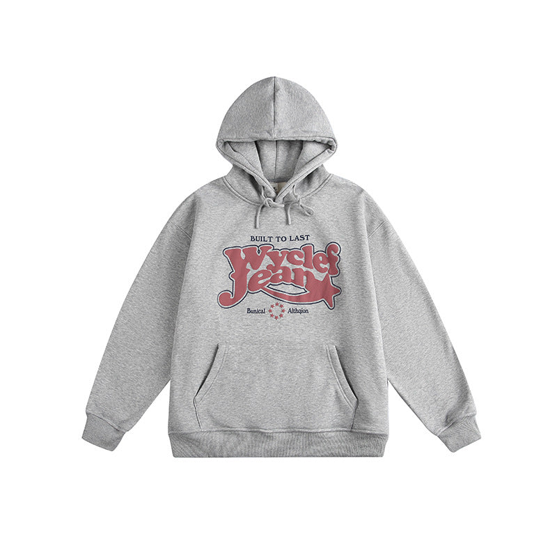 Unisex Oversize Hoodie with Vintage Logo Print and Kangaroo Pocket Amarae