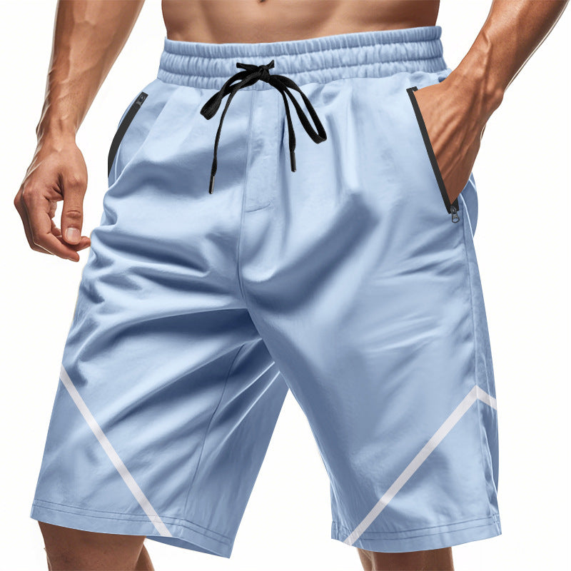 Shorts d'entraînement sportifs pour hommes avec des poches zippées pratiques et un matériau respirant Lune London