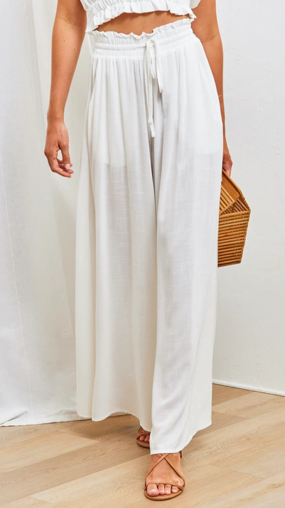 Bohemian style maxi skirt for women with drawstring waist Lune London