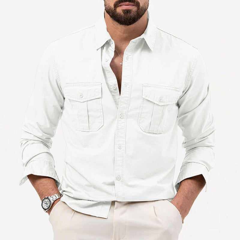 Men's shirt with two chest pockets, Kent collar and classic fit Amarae