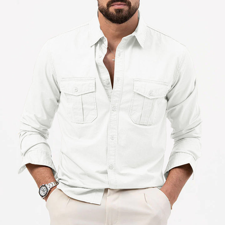 Men's shirt with two chest pockets, Kent collar and classic fit Amarae