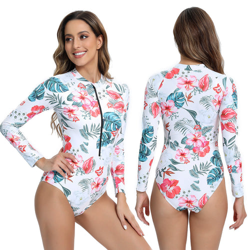 Women's protective swimsuit with zipper and long sleeves Amarae