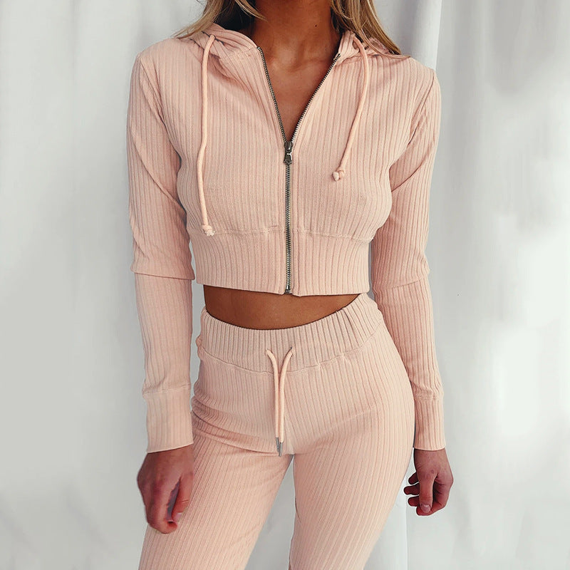 Dames Ensemble de Crop Top Sportif et Leggings Chic & Stil