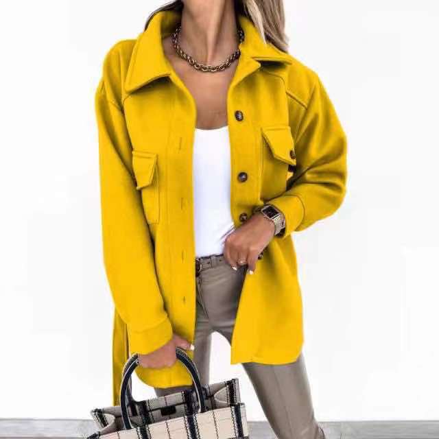 Trendy shirt jacket for women with belt and practical pockets Lune London