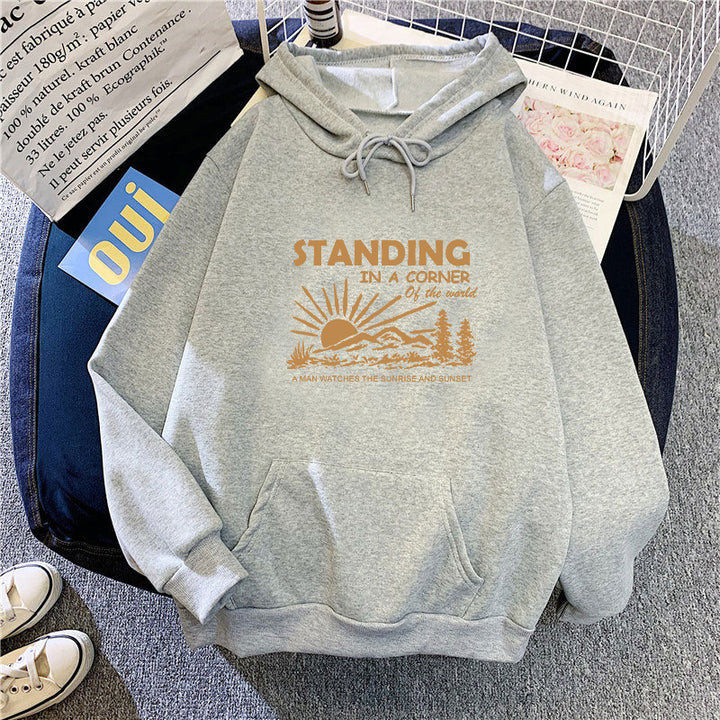 Women's hoodie with inspiring landscape design Chic & Stil